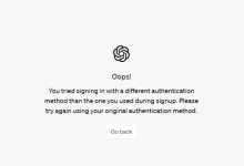 ChatGPT You tried signing in with a different authentication method than the one you used during signup的原因和解决方法-ChatGPT博客