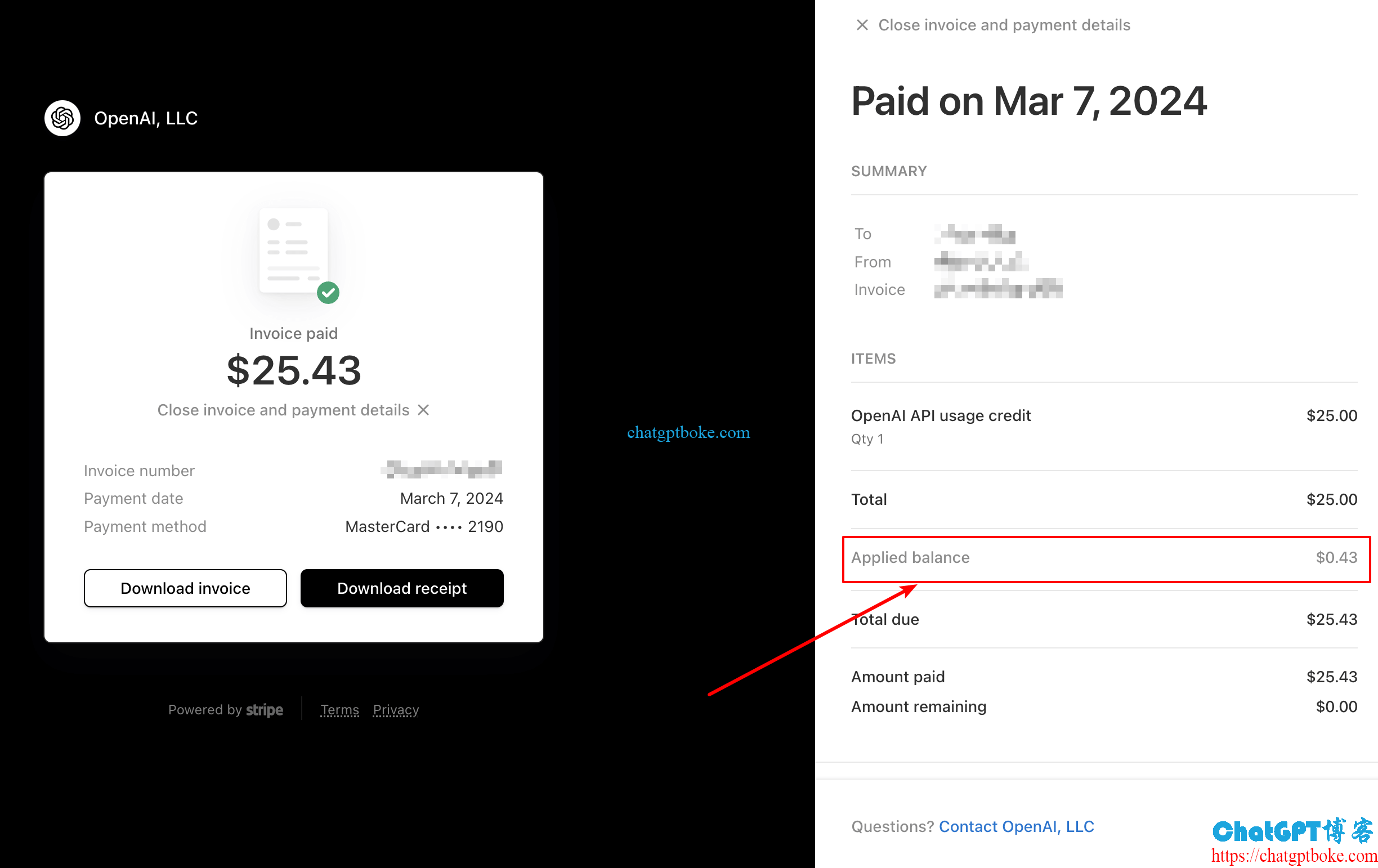 Example Openai Invoice 为什么实际付的钱比OpenAI账单显示的多?账单中的Applied balance是什么? - ChatGPT博客