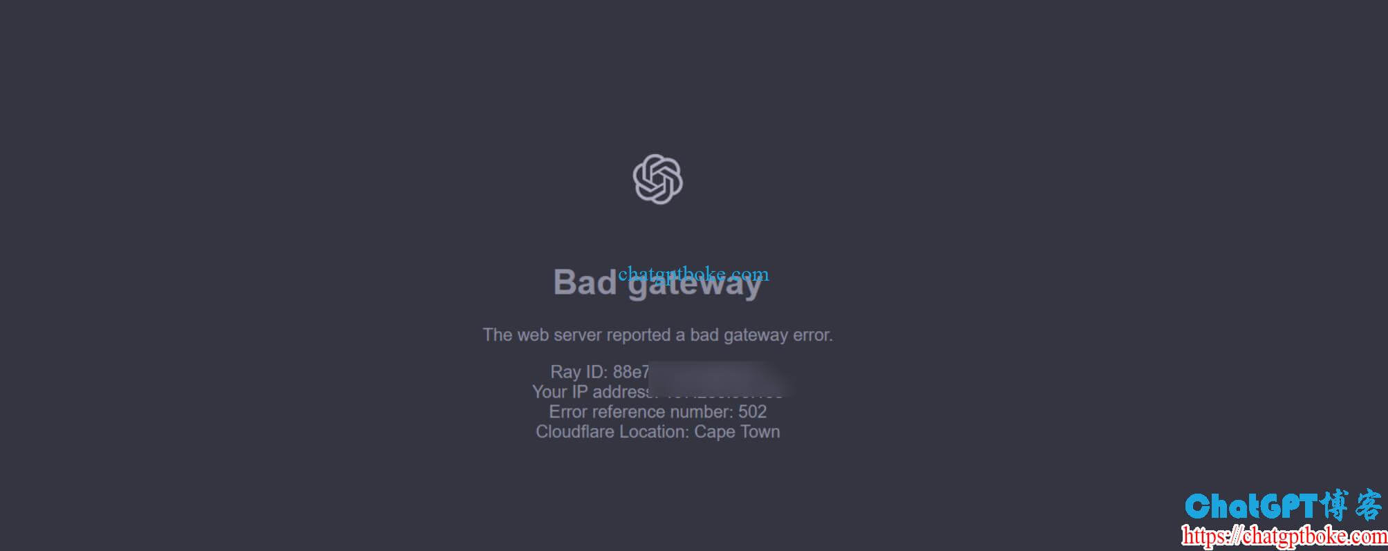 ChatGPT Bad gateway